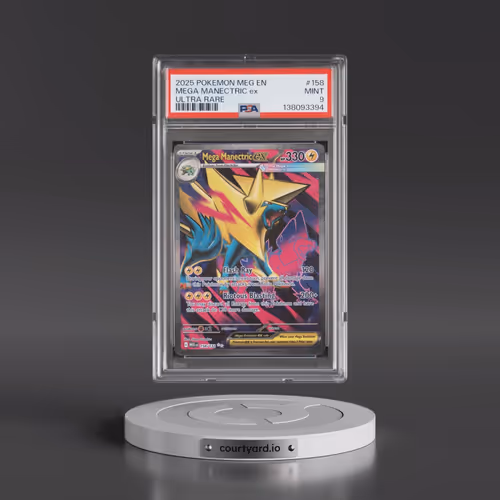 2025 Pokémon Meg EN-Mega Evolution #158 Mega Manectric EX - Holo Ultra Rare (PSA 9 MINT)