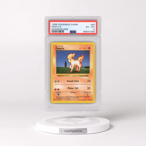 1999 Pokémon Game #60 Ponyta - Shadowless (PSA 6 EX-MT)