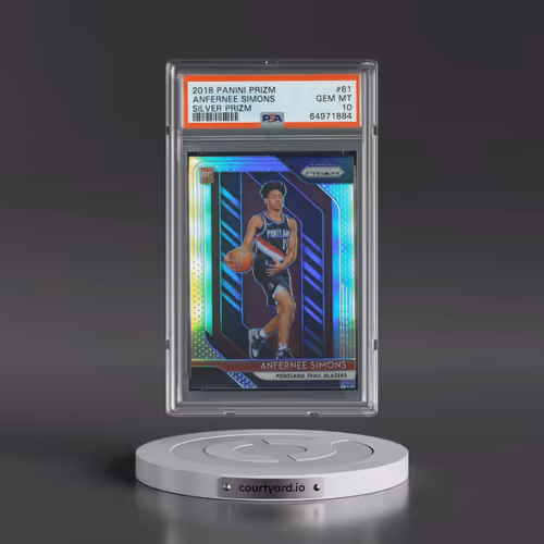 2018 Panini Prizm #61 Anfernee Simons - Silver Prizm (PSA 10 GEM MINT)