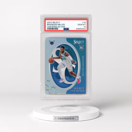 2023 Panini Select Select Certified #10 Brandon Miller - Silver Prizm (PSA 10 GEM MINT)