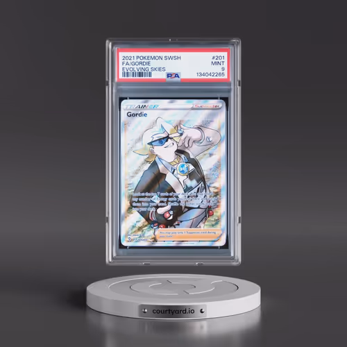 2021 Pokémon Sword & Shield Evolving Skies #201 Gordie - Full Art (PSA 9 MINT)