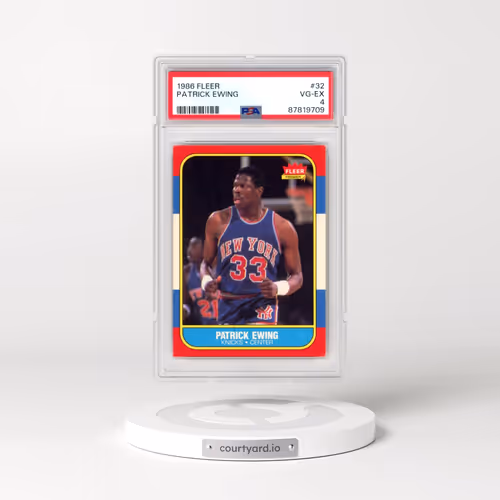 1986 Fleer #32 Patrick Ewing (PSA 4 VG-EX)