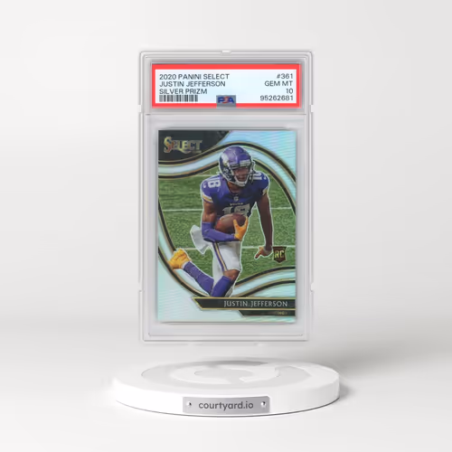 2020 Panini Select #361 Justin Jefferson - Silver Prizm (PSA 10 GEM MINT)