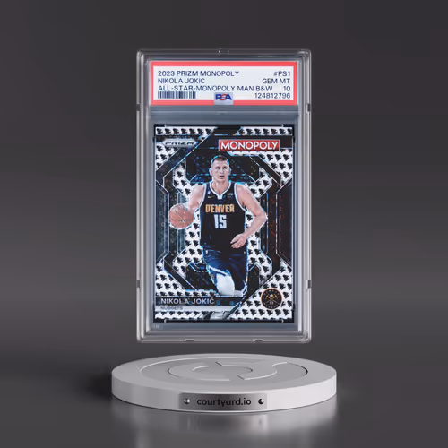 2023 Panini Prizm Monopoly All-Star #PS1 Nikola Jokic - Monopoly Man Black and White (PSA 10 GEM MIN