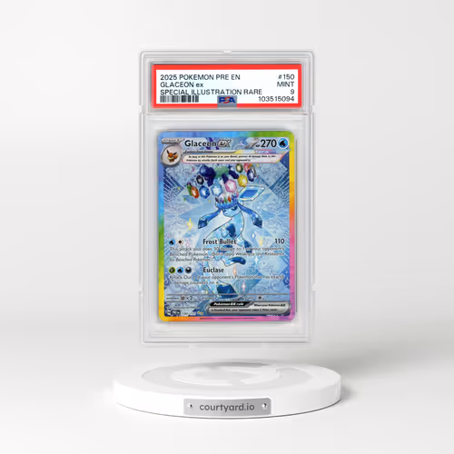 2025 Pokémon Pre EN-Prismatic Evolutions #150 Glaceon EX - Holo Special Illustration Rare (PSA 9 MINT)