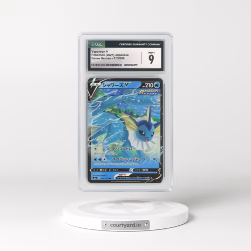 2021 Japanese Eevee Heroes #15 Vaporeon V (CGC 9 MINT)