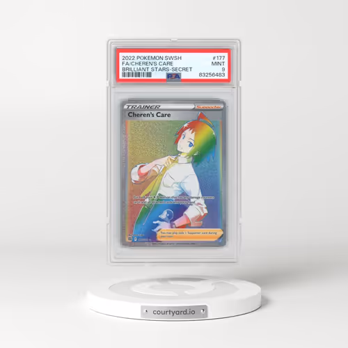 2022 Pokémon Sword & Shield Brilliant Stars #177 Cheren's Care - Full Art Secret (PSA 9 MINT)