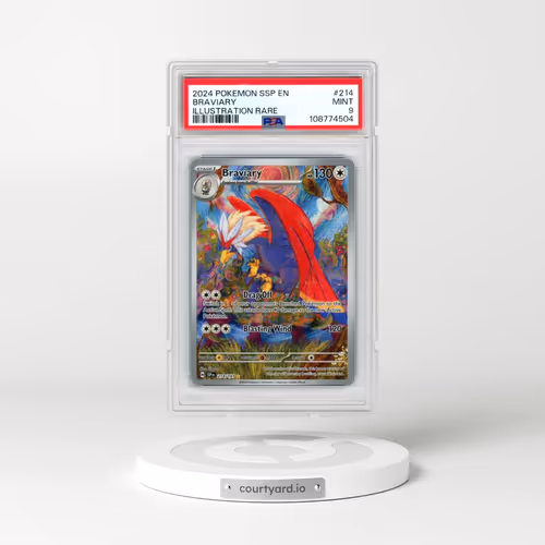 2024 Pokémon Ssp EN-Surging Sparks #214 Braviary - Illustration Rare (PSA 9 MINT)