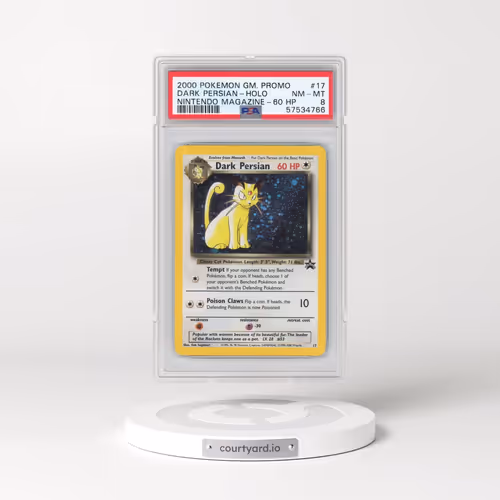 2000 Pokémon Game Promo #17 Dark Persian - Holo Nintendo Magazine-60 HP (PSA 8 NM-MT)