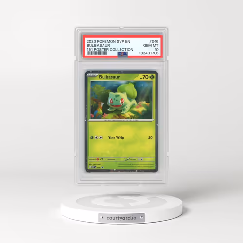 2023 Pokémon Svp EN-SV Black Star Promo #046 Bulbasaur - 151 Poster Collection (PSA 10 GEM MINT)