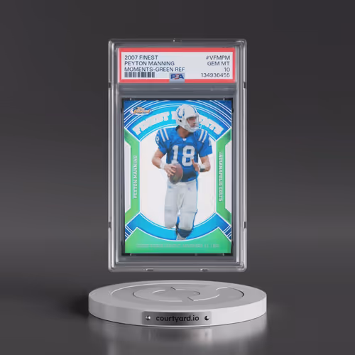 2007 Finest Moments #VFMPM Peyton Manning - Green Refractor (PSA 10 GEM MINT)
