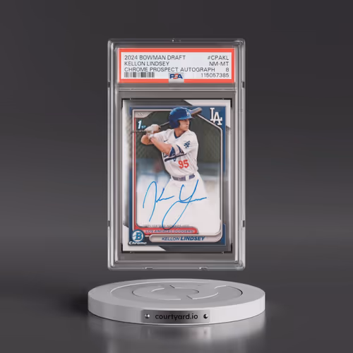 2024 Bowman Draft Chrome Prospect Autographs #CPAKL Kellon Lindsey (PSA 8 NM-MT)