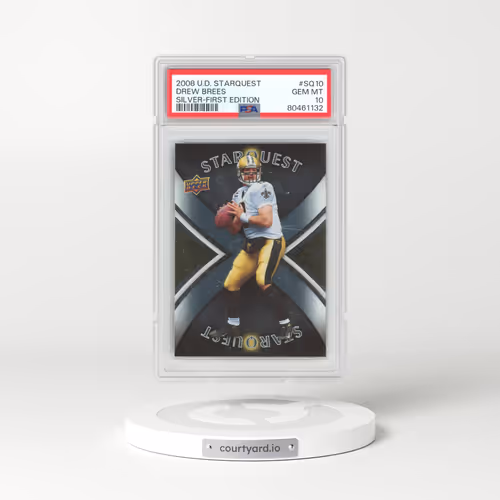 2008 Upper Deck Starquest #SQ10 Drew Brees - Silver-First Edition (PSA 10 GEM MINT)