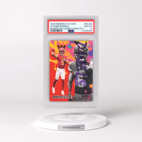 2024 Panini Rookies & Stars Rookie Exclusive #REJDS Jayden Daniels - Longevity (PSA 8 NM-MT)