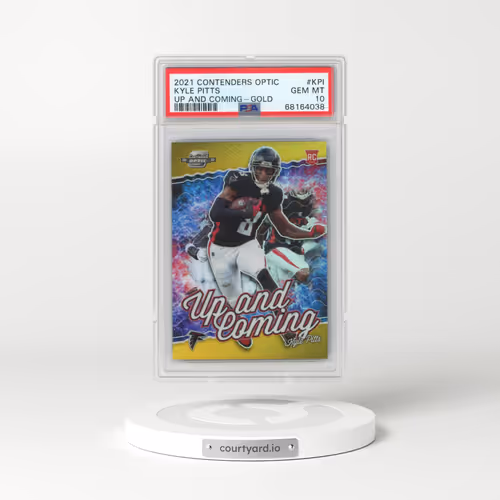 2021 Panini Contenders Optic Up and Coming #KPI Kyle Pitts - Gold (PSA 10 GEM MINT)