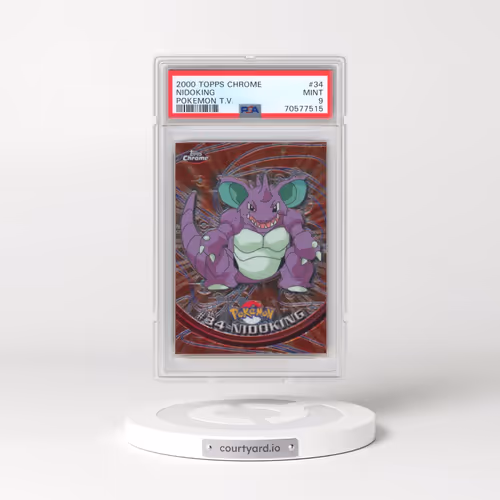 2000 Topps Chrome Pokémon T.V. #34 Nidoking (PSA 9 MINT)