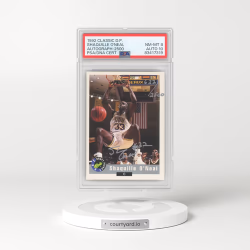 1992 Classic Draft Picks Shaquille O'Neal - Autograph-2500 (PSA 8 NM-MT)