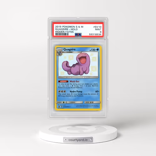 2019 Pokémon Sun & Moon Hidden Fates #SV10 Quagsire - Holo (PSA 9 MINT)
