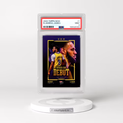2024 Topps Now #1 Bronny James/LeBron James (PSA 9 MINT)