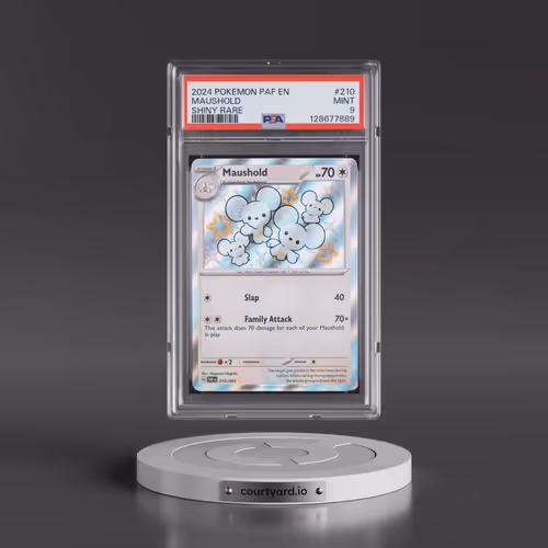 2024 Pokémon Paf EN-Paldean Fates #210 Maushold - Shiny Rare (PSA 9 MINT)