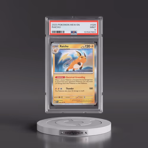 2023 Pokémon Mew EN-151 #026 Raichu (PSA 9 MINT)