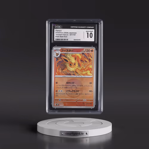 2024 Pokémon Sv8a-Terastal Fest EX #021 Flareon - Reverse Holo (CGC 10 GEM MINT)