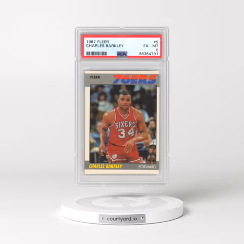 1987 Fleer #9 Charles Barkley (PSA 6 EX-MT)