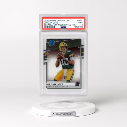 2020 Panini Chronicles Clearly Donruss Rated Rookies #RRJL Jordan Love (PSA 9 MINT)
