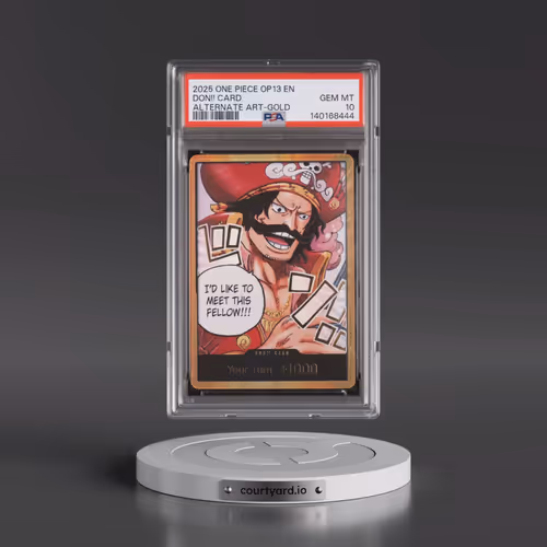 2025 One Piece OP13-Carrying on His Will Don!! Card - Alternate Art-Gold (PSA 10 GEM MINT)