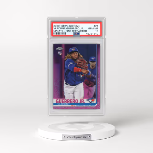 2019 Topps Chrome Update #21 Vladimir Guerrero Jr. - Pink Refractor (PSA 10 GEM MINT)