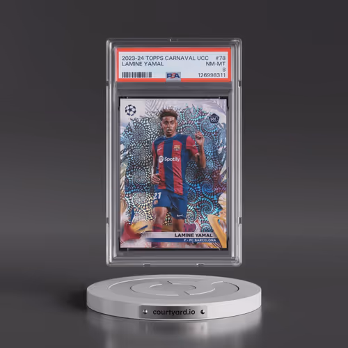 2023-24 Topps Carnaval UEFA Club Competitions #78 Lamine Yamal (PSA 8 NM-MT)