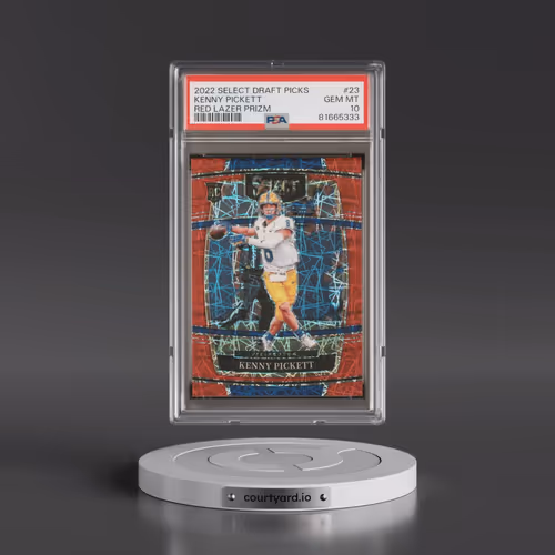 2022 Panini Select Draft Picks #23 Kenny Pickett - Red Lazer Prizm (PSA 10 GEM MINT)