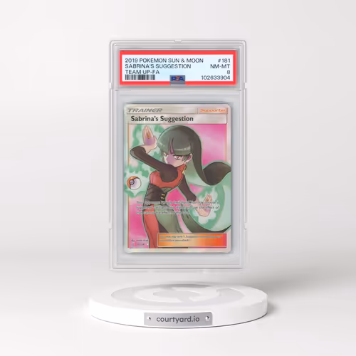 2019 Pokémon Sun & Moon Team Up #181 Sabrina's Suggestion - Full Art (PSA 8 NM-MT)
