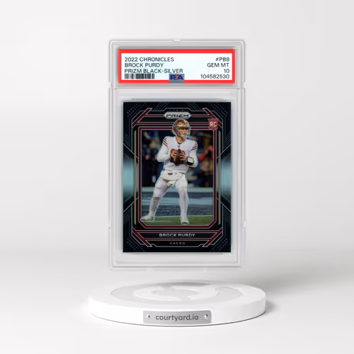 2022 Panini Chronicles Prizm Black #PB8 Brock Purdy - Silver (PSA 10 GEM MINT)