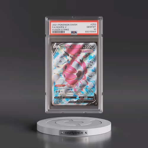 2021 Pokémon Sword & Shield Fusion Strike #253 Hoopa V - Holo Full Art (PSA 10 GEM MINT)