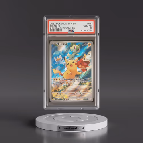 2023 Pokémon Svp EN-SV Black Star Promo #027 Pikachu - Paldea Evolved Elite Trainer Box (PSA 10 GEM