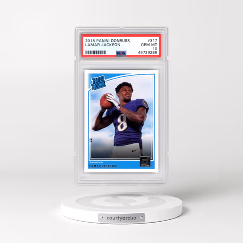 2018 Panini Donruss #317 Lamar Jackson (PSA 10 GEM MINT)