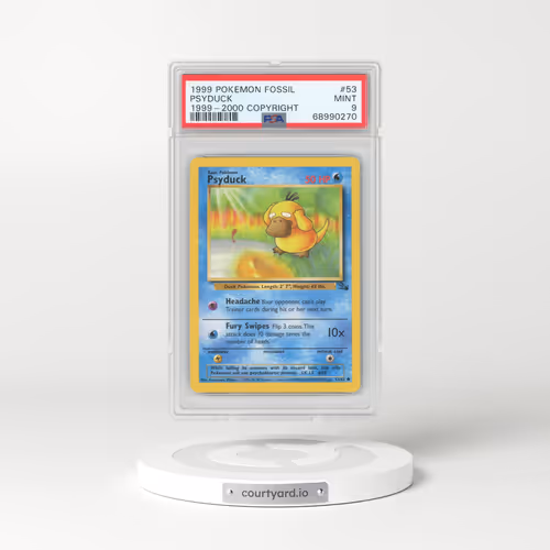 1999 Pokémon Fossil #53 Psyduck - 1999-2000 Copyright (PSA 9 MINT)