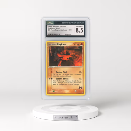 2004 EX Team Magma Vs Team Aqua #67/95 Team Magma's Rhyhorn (CGC 8.5 NM-MT+)