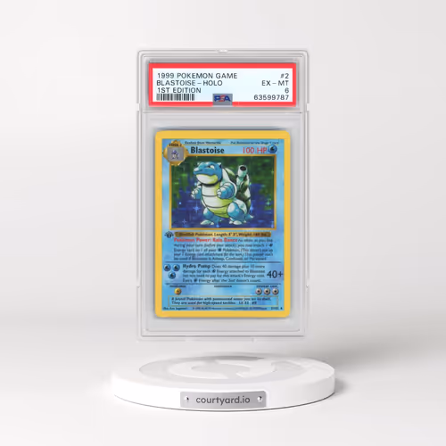 1999 Pokémon Game #2 Blastoise - 1st Edition Holo (PSA 6 EX-MT)