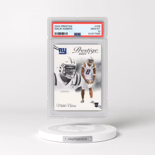 2024 Panini Prestige #306 Malik Nabers (PSA 10 GEM MINT)