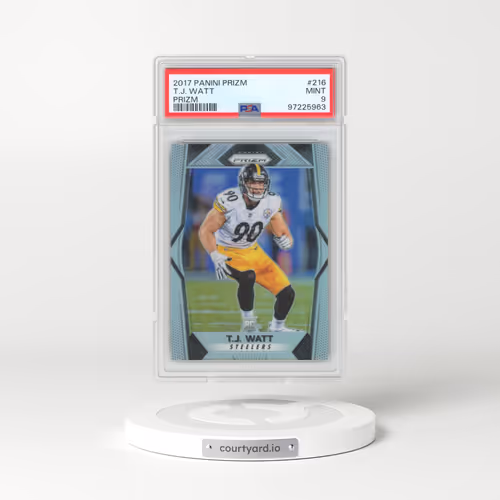 2017 Panini Prizm #216 T.J. Watt - Prizm (PSA 9 MINT)
