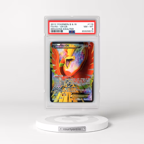 2012 Pokémon Black & White Dragons Exalted #119 HO-Oh EX - Holo Full Art (PSA 8 NM-MT)