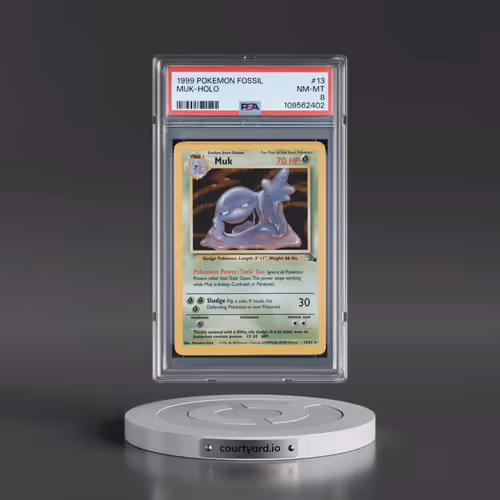 1999 Pokémon Fossil #13 Muk - Holo (PSA 8 NM-MT)