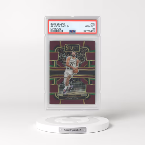 2023 Panini Select #45 Jayson Tatum - Maroon Prizm (PSA 10 GEM MINT)