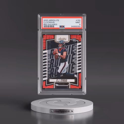 2023 Panini Absolute #102 CJ Stroud - Red Squares (PSA 9 MINT)