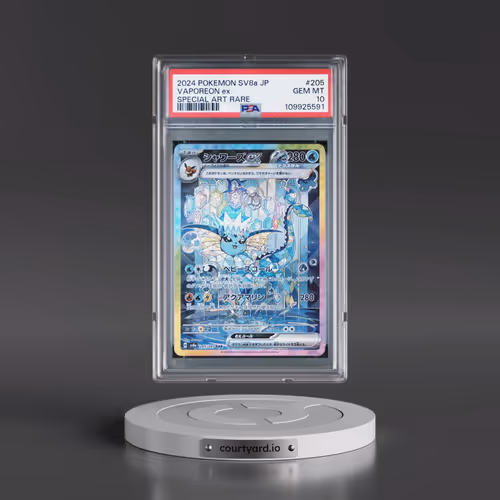 2024 Pokémon Sv8a-Terastal Fest EX #205 Vaporeon EX - Holo Special Art Rare (PSA 10 GEM MINT)