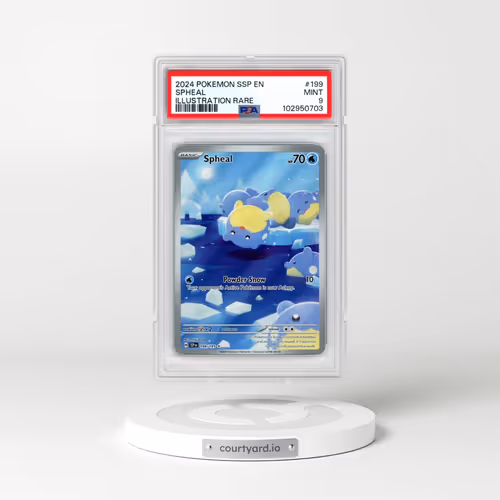 2024 Pokémon Ssp EN-Surging Sparks #199 Spheal - Illustration Rare (PSA 9 MINT)