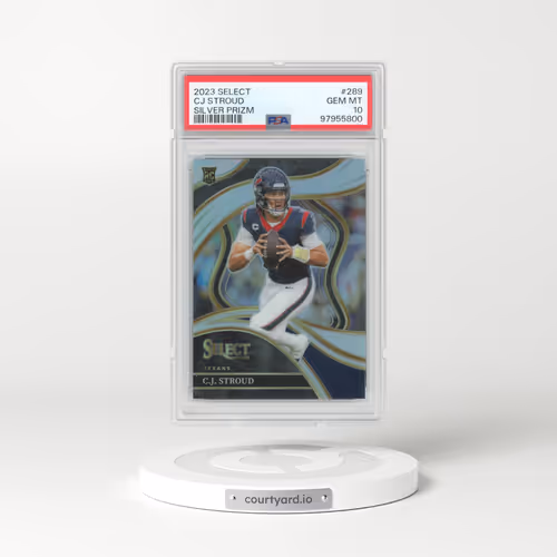 2023 Panini Select #289 CJ Stroud - Silver Prizm (PSA 10 GEM MINT)