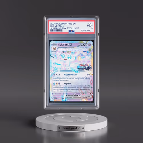 2025 Pokémon Pre EN-Prismatic Evolutions #041 Sylveon EX - Holo Surprise Box Exclusive (PSA 9 MINT)